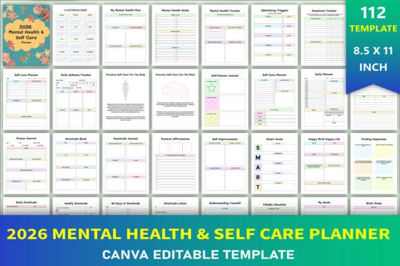 Download 2026 Mental Health &amp; Self Care Planner - Premium Resources