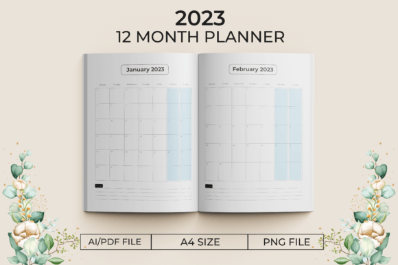 Download 2023 Monthly Printable Planner Interior - Monthly printable planner Collection