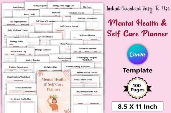 Download Mental Health &amp; Self Care Planner - Premium Resources