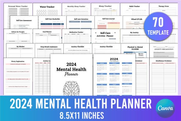 Download Editable 2024 Mental Health Planner - Mental health plan Collection